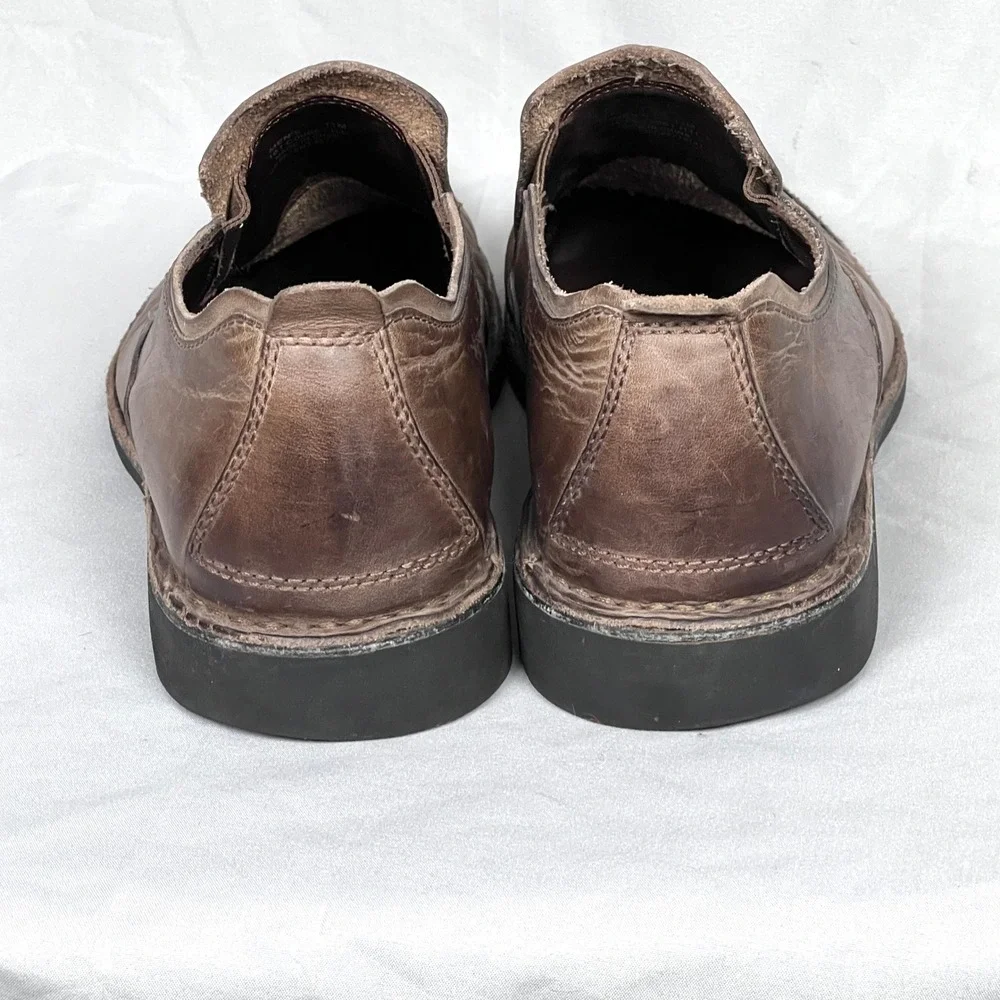 Cole Haan Shoes Mens 11 Distressed Leather Brown Luxury Dark Academia Minimalist